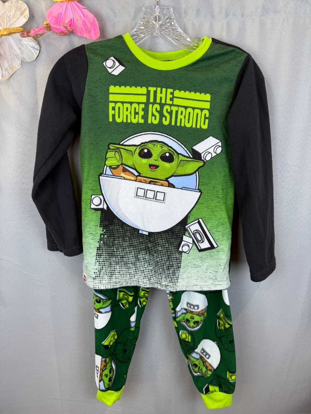 Star Wars Grogu Fleece Pajama Set- Size 8